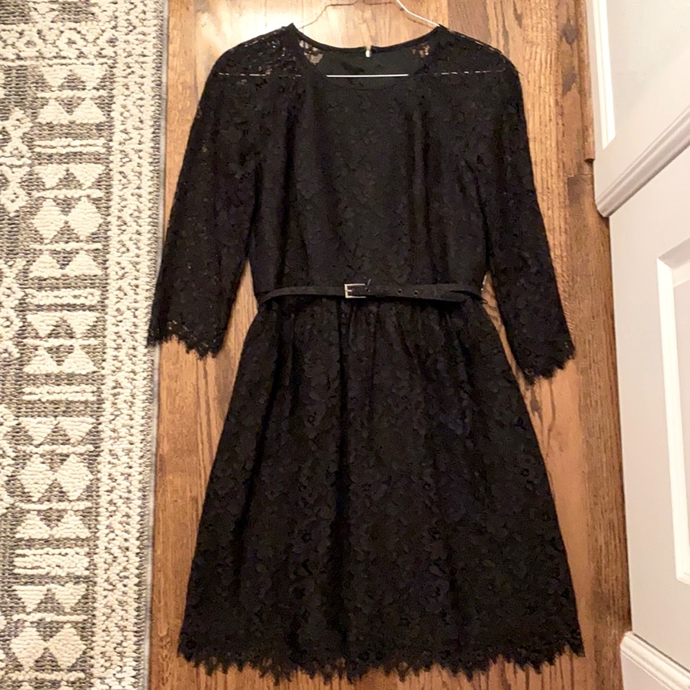 Trina Turk Black Lace Cocktail Dress